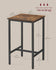 VASAGLE 41.5"H Bar Table Kitchen Dining High Top Pub Square w/ Steel Frame - Brown / Black