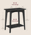 VASAGLE 2-Tier Small Rectangular End Side Table Nightstand w/ Tapered Legs Set of 2 - Charcoal Gray
