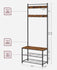 VASAGLE Coat Rack Hall Tree with Shoe Storage Entryway Bench - Brown