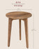 VASAGLE 2-Tier Round End Table Nightstand w/ Tapered Legs Set of 2 - Honey Brown