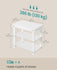 SONGMICS 19.7" Shoe Rack 3-Tier Bamboo Entryway Bench - White