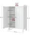 VASAGLE Bathroom Floor Storage Cabinet w/ 2 Adjustable Shelves - Cloud White