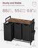 VASAGLE Laundry Hamper Basket w/ 3 Pull-Out Bags Metal Frame - Brown