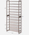 SONGMICS 12-Tier Shoe Organizer Metal Shoe Storage Stackable Entryway - Bronze