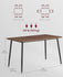 VASAGLE 55.1" Dining Table for 4-6 People Modern Kitchen Table - Walnut