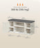 SONGMICS Shoe Storage Bench Cabinet w/ Door & Adjustable Shelf - Rustic White / Gray