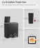 SONGMICS 2 x 8 Gallon Garbage Trash Can 2 Compartments Foot Pedal Soft Close Lid - Black **open box**