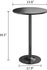 Bistro Pub Table 23.8" Round Bar Height Cocktail Table Metal Base - Black
