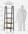 VASAGLE 5 Tier Ladder Shelf Bookshelf Modern Bookcase Industrial Style w/ Steel Frame - Brown