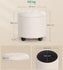 SONGMICS Pouffe Storage Storage Bench Velvet Footstool w/ Legs - Cream White