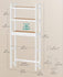 SONGMICS Over The Toilet Storage 3-Tier Bathroom Organizer w/ Adjustable Shelf - White / Natural