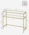 VASAGLE 39.4" Console Sofa Modern Entryway Tempered Glass Table w/ Metal Frame - Gold