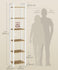 VASAGLE 6-Tier Bookshelf Bookcase Book Shelf w/ Steel Frame - White / Honey Brown