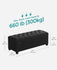SONGMICS 43" Metal Frame Velvet Storage Ottoman Bench Foot Rest w/ Legs - Black