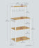 VASAGLE 4-Tier Kitchen Bakers Rack w/ Power Outlet - Golden Oak / White