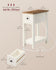 VASAGLE 2-Tier End Side Table Small Accent Nightstand w/ Storage Drawer - Rustic White / Honey Brown