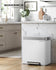 SONGMICS HOME 2 x 30L Kitchen Stainless Steel Trash Can w/ Pedal - White