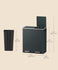 SONGMICS 2 x 8 Gallon Trash Can w/ 2 Compartments Garbage Can w/ Pedal - Greenish Gray