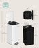 SONGMICS 8-Gallon (30 L) Kitchen Trash Can Stainless Steel w/ Soft Close & Pedal - White