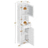 VASAGLE  67" Freestanding Storage Cabinet w/ Adjustable Shelves - White