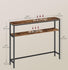 VASAGLE 39.4" Sofa Console Table 2-Tier Narrow w/ 2 Shelves - Brown