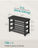 SONGMICS 27.6" Shoe Rack Bench 4 Tier Bamboo Entryway  - Black
