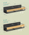 SONGMICS Strong Magnetic Real Bamboo Spice Racks for Fridge Set of 4 - Bamboo / Black