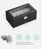 SONGMICS 2 Layer Watch Box 12-Slot Watch Case Organizer w/ Large Glass Lid - Black