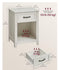 VASAGLE Nightstand w/ Charging Station Farmhouse Style w/ Open Compartment - Rustic White