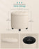 SONGMICS Makeup Stool Round Storage Pouf Padded Footrest Removable Lid - Beige