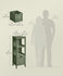 VASAGLE Bathroom Floor Cabinet w/ 2 Drawers - Forest Green