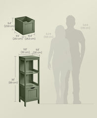 VASAGLE Bathroom Floor Cabinet w/ 2 Drawers - Forest Green