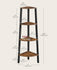 VASAGLE 4-Tier Corner Shelf Stand Modern Ladder Shelf - Brown