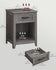 VASAGLE Farmhouse Nightstands w/ Charging Station - Misty Gray