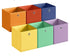 SONGMICS 10.2" Storage Cubes Foldable Storage Boxes Set of 6 - Multi Color