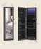 SONGMICS 6 LEDs Mirror Jewelry Cabinet Lockable Armoire Organizer Wall Door Mounted - Black ***open box***