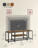 VASAGLE 3 Tier Modern TV Stand w/ Mesh Storage - Brown