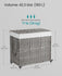 SONGMICS 160 L Rolling Laundry Hamper Rattan w/ 3-Section & Lid - Gray