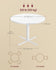 VASAGLE 31.5" Dining Small Round Kitchen Table for 4 People - White