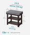 SONGMICS 20.5" Bamboo Shoe Bench 3-Tier Rack - Gray / Walnut