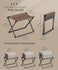 SONGMICS Leather Luggage Rack Foldable Suitcase Stand Set of 2 - Brown