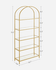 Vasagle 5-Tier Arch Bookcase Bookshelf w/ Glass Storage Shelf - Gold