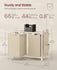 VASAGLE 2 x 12.1 Gallons (46 L) Laundry Hamper w/ 2 Pull-Out Bags- Cappuccino Beige / Natural Beige