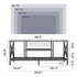 Industrial TV Stand w/ Open Storage Shelves w/ Metal Frame - Gray