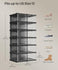 SONGMICS Foldable Shoe Boxes 6-Tier Stackable Storage Organizer Set of 2 - Black