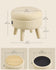 SONGMICS Foot Stool Small Storage Ottoman w/ Legs - Summer Sand