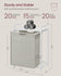 VASAGLE 17.2 Gallons (65L) Laundry Hamper w/ Shelf & 1 Pull-Out Bag - White / Cream White