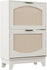 Shoe Cabinet Rattan w/ 2 Flip Drawers- White