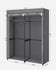 SONGMICS Closet Wardrobe Clothes Storage Portable Organizer Rail w/ Cover - Gray