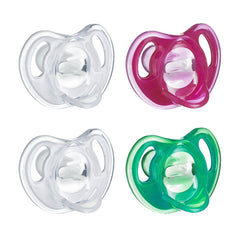 Tommee Tippee Ultra-Light Silicone Pacifier, Symmetrical One-Piece Design, BPA-Free Silicone Binkies, 18-36m, 4-Count